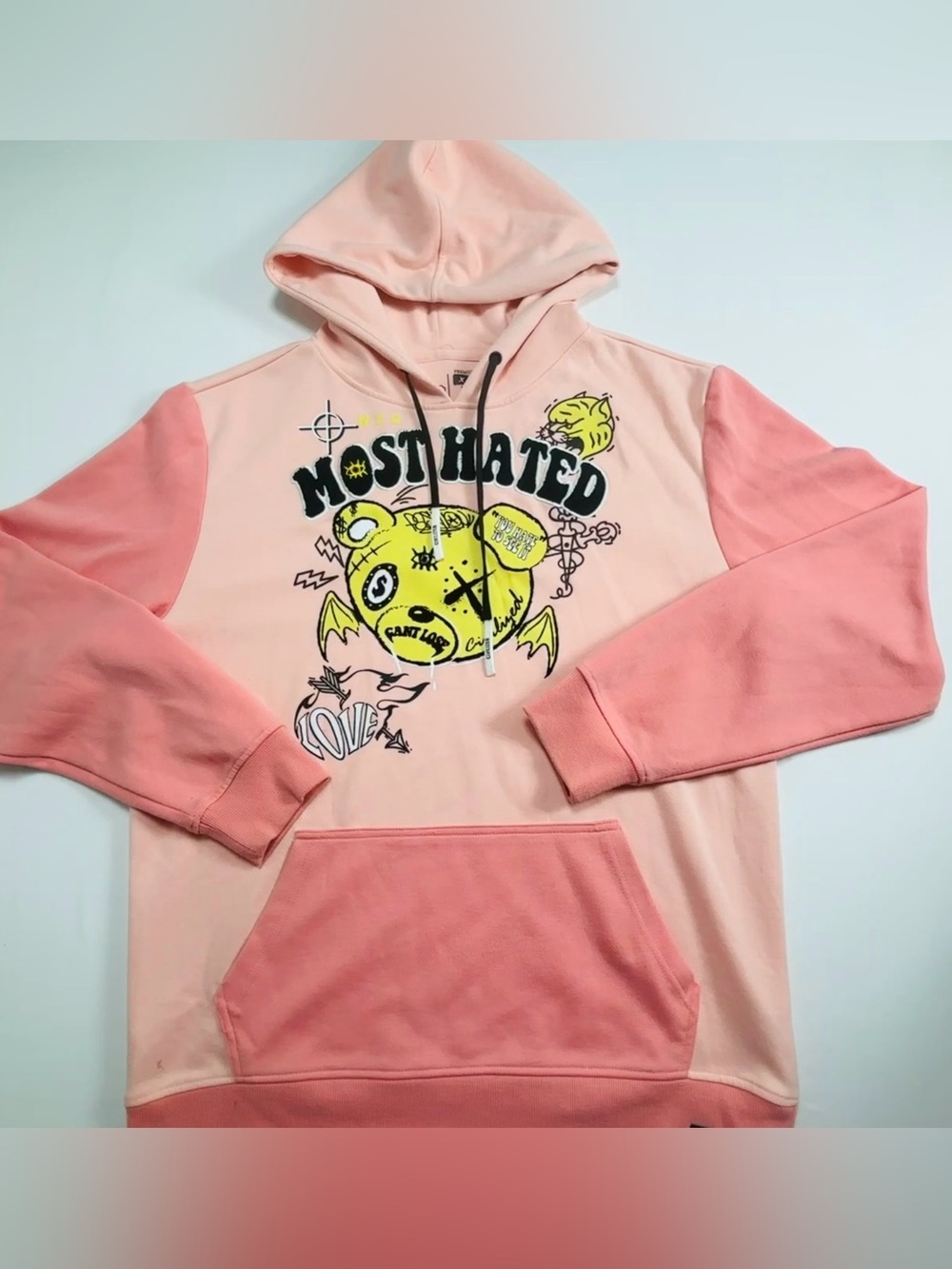 Most Hated Graphic Pink & Yellow Hoodie